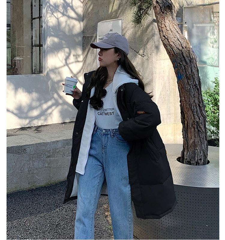 Fake Two Pieces Women Long Winter Short Hooded Big Pocket Coat Puffer Jacket Cotton Padded Parkas Warm Outwear Overcoat 7 Colour