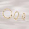 JEWNEL 14K Segment Daily Seamless Simple One-Touch Ring Earrings (3 Sizes)