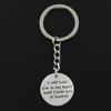 Fashion Keychain 29x29mm I Will Hold You In My Heart Until I Hold You In Heaven Silver Color Pendants DIY Men Car Key Gift