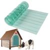 Pet House Door Curtain Windproof Dustproof Waterproof Soft PVC Anti-static Light Green Striped Transparent Door Cover Pet Supplies