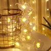 6M Artificial Plumeria Flower Led String Lights Fairy Garland Battery Operated Lamp Christmas Decorations Home Outdoor Decor
