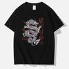 Men's Cotton T-shirt Dragon Pattern Funny Printed T-Shirt Summer Women Casual Harajuku Y2K Tops Tee Lady Black Clothes