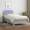 VidaXL Slat Bed Base with Mattress and LED, Upholstered Bed, Single Bed, Adult Bed for Interior Bedroom, 3133669