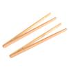 2Pcs Bamboo Tongs Wood Food Toast Salad Tongs Tong Clip For Cooking Baking Bbq