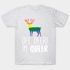T Shirt Women Oh Deer Im Queer Harajuku Print Kawaii Tshirt Summer Short Sleeve Female T-Shirt Top Tee