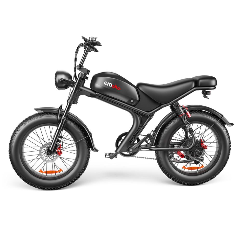 EMOKO C93 Off-Road Electric Bicycle For Adult Single Drive 1000W Motor 48V20Ah Battery Electric Bike 20 *4 Inch Fat Tires Mountian E-Bike