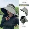 Large Brim Sun Protection Hat Women's Summer Neck Protection Sun Hat Outdoor Empty Top Vinyl UV Protection Sun Hat