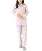 Nishiki Made In Domestically Smooth Long Front Top and Bottom Long Spring and Autumn Loungewear Women's Pajamas, Japan, Sewn, 100% Cotton, Material,