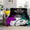 3D Print Death Note Blanket Flannel Plush Throw Blanket Horror Series Fuzzy Soft Blanket Microfiber for Couch Sofa Bed