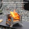 Mini Outdoor Wood Burning Stove Stainless Steel Camping Hiking Survival Backpacking Picnic BBQ Cooking Wood Burner Camp Stove