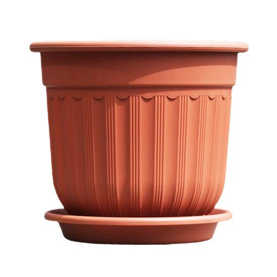 Yousheng Large Flower Pot with Saucer Solid Color Planter with Drainage Hole Garden Rose Flowerpot for Indoor Outdoor Orchids Succulents Herbs