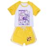 Kids Summer Sport T-Shirt And Shorts 2 Piece Outfit Tracksuit Set Short Sleeve Print Crop Tops With Clothing Set