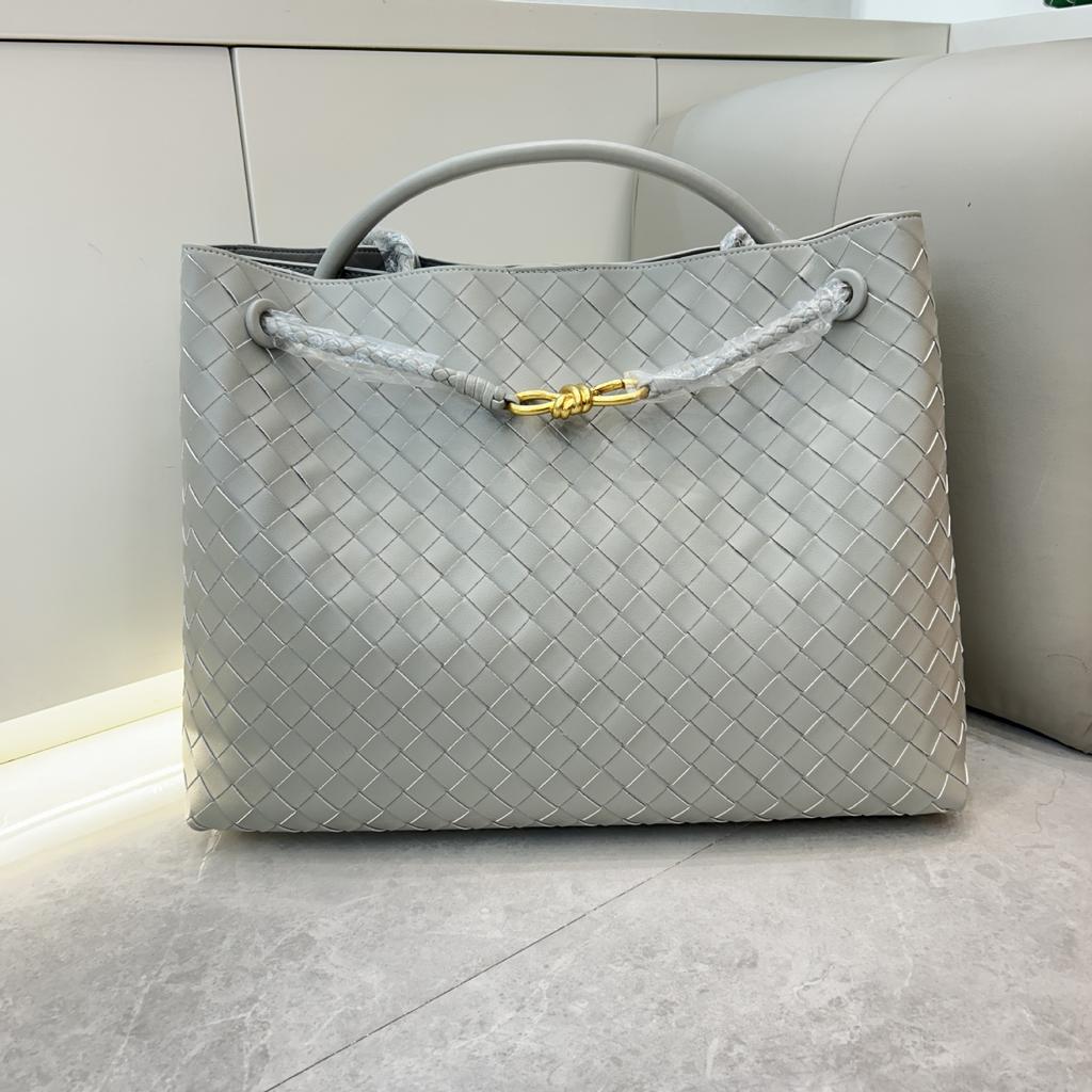 Cross Border New Leather Large Woven Bow Metal Rope Buckle Handheld Cross Shoulder Underarm Bag For Women