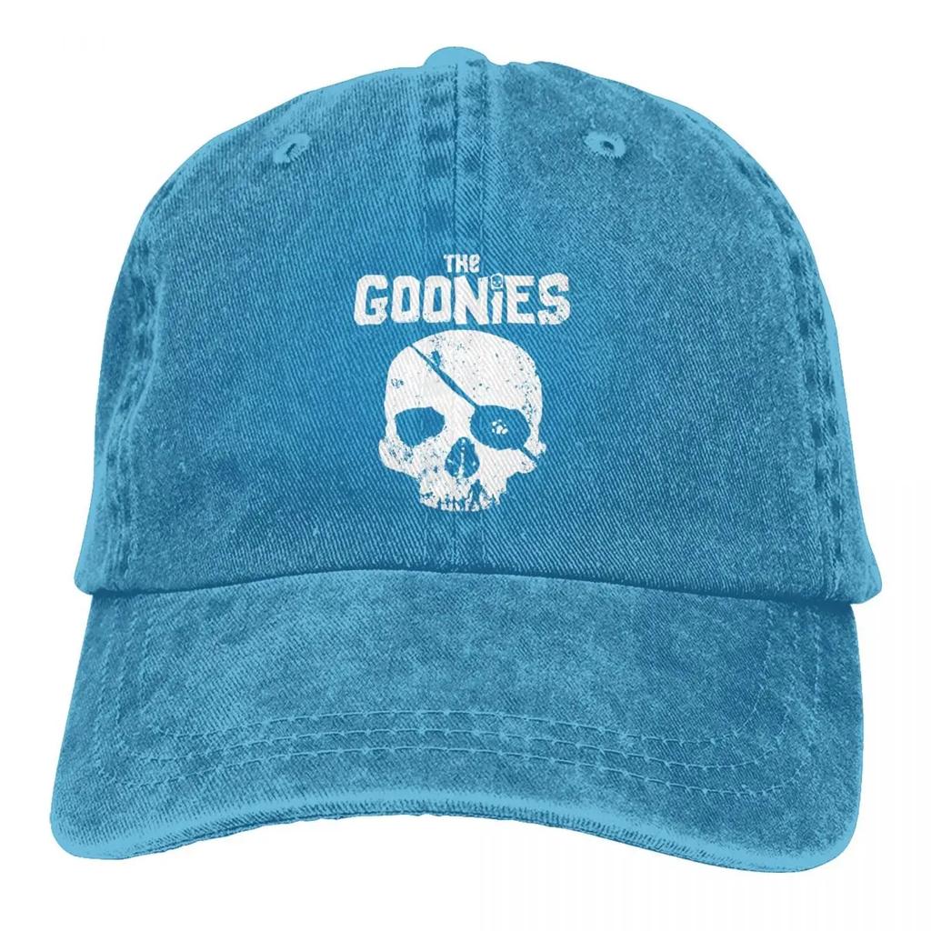 The Goonies Skull Logo Trucker Hat Accessories Vintage Distressed Denim Headwear For for Men Women Adjustable