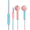 Macaron Wired Earphones 3.5mm Super Bass HiFi Stereo with Mic For iPhone Xiaomi Realme Samsung Oppo Hands-Free Call