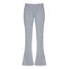 Women Flared Pants Elastic High Waist Solid Color Casual Trousers Basic Style Slim Fit Long Pants