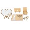 Wedding Guest Book Wooden Unique with 100pcs Hearts Wedding Guest Book Drop Box for Wedding Receptio