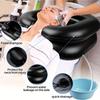 Portable Inflatable Shampoo Basin with Adjustable Neck Support, PVC Hair Washing Sink for Bedridden, Elderly, Home Use
