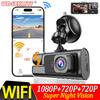3Channel Car DVR 1080P Dash Cam for Cars WIFI APP Video Recorder Dashcam Front and Rear View Camera for Vehicle Car Accessory