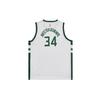 Nike Youth Milwaukee Bucks Giannis Antetokounmpo Quick-Dry Breathable Tank Top Basketball Jersey Kids Tops White 3Z2B7BZ1P-BCKGA