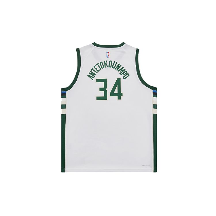 Nike Youth Milwaukee Bucks Giannis Antetokounmpo Quick-Dry Breathable Tank Top Basketball Jersey Kids Tops White 3Z2B7BZ1P-BCKGA
