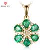 New Style Light Luxury Flower Shaped Green Zircon Fashion Pendant For Women Charm Wedding Engagement Fine Jewelry New Trendy