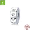Yinziyun S925 Sterling Silver Bead Charm: Platinum-Plated, Diamond Accents, Openable Design