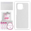 apgo Protective Skin Sticker for the Back Compatible with Xiaomi Mi 11 Pro, Wrap Film, Foil, Vinyl - Pattern Transparent Carbon