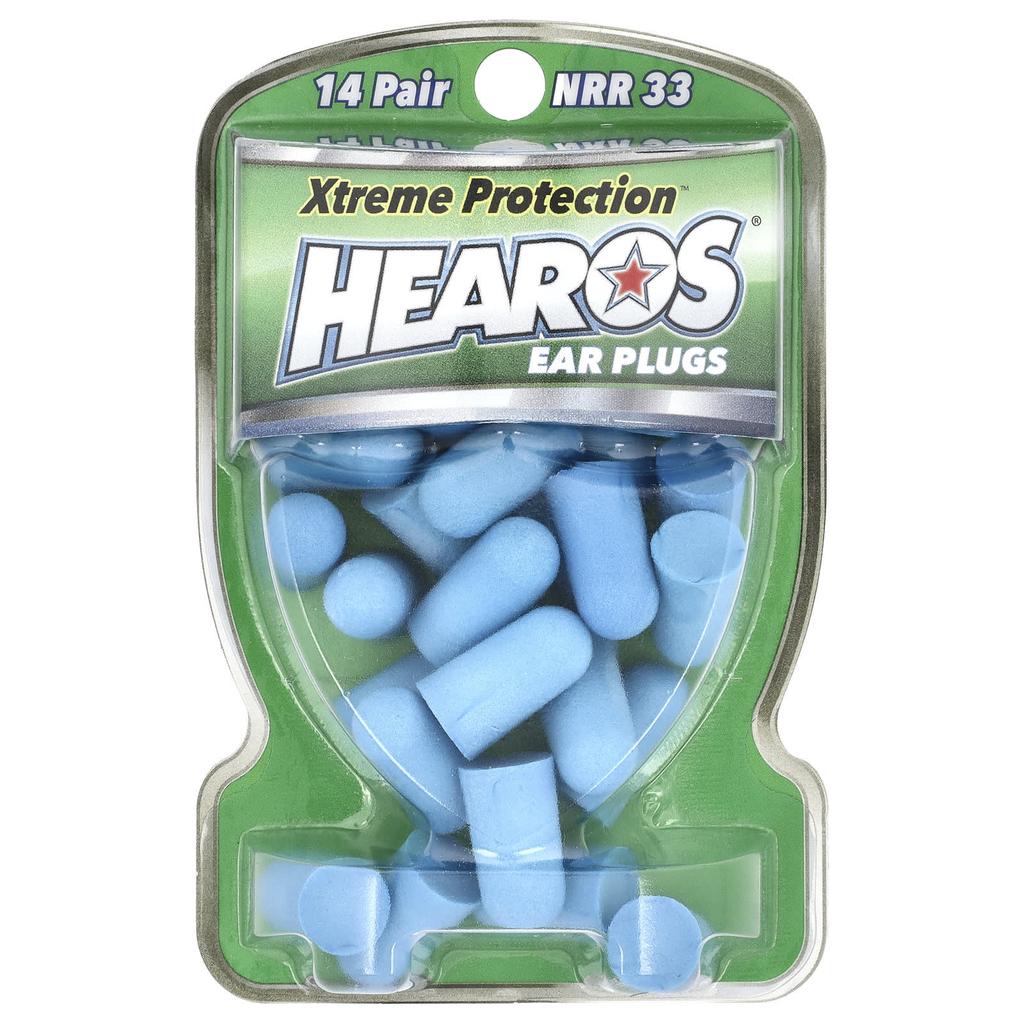 Hearos Xterme Protection™ Earplugs, Blue, NRR 33, 14 Pairs