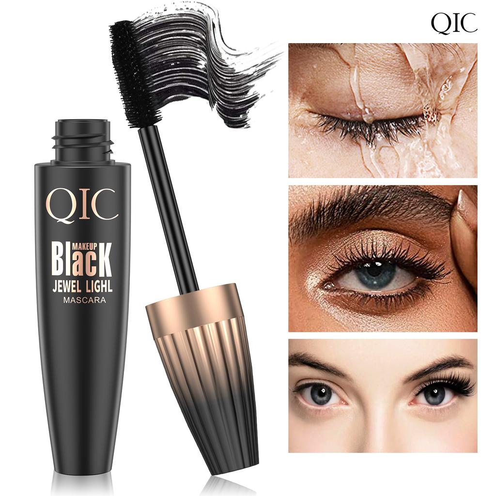 3D Waterproof Mascara Liquid Fiber Black Eyelashes Curling Brush Long Lasting Eye Makeup Extension
