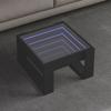 VidaXL Coffee Table with Infinity LED Black 50x53x30 Cm, Side Table, Living Room Table, Side Table, End Table, Table 847624