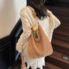 Casual Large-capacity Cotton Thread Woven Bag Women's New Hollow Hand-woven Shoulder Beach Versatile Women's Bag