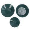 3PCS Gold Panning Pan ABS Plastic Gold Washing Pan Kit Hand Operated Round Gold Dredging