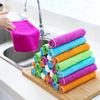 6PCS / Bag  Laundry Cloth Dish Cloth Rag Bamboo Fiber Household Cleaning Cloth Napkin Micro Fiber