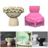 Little Girl Flower Pots Mold Epoxy Resin Molds Pen Holder Candle Holder Cement Planter Silicone Mould Home Decorations