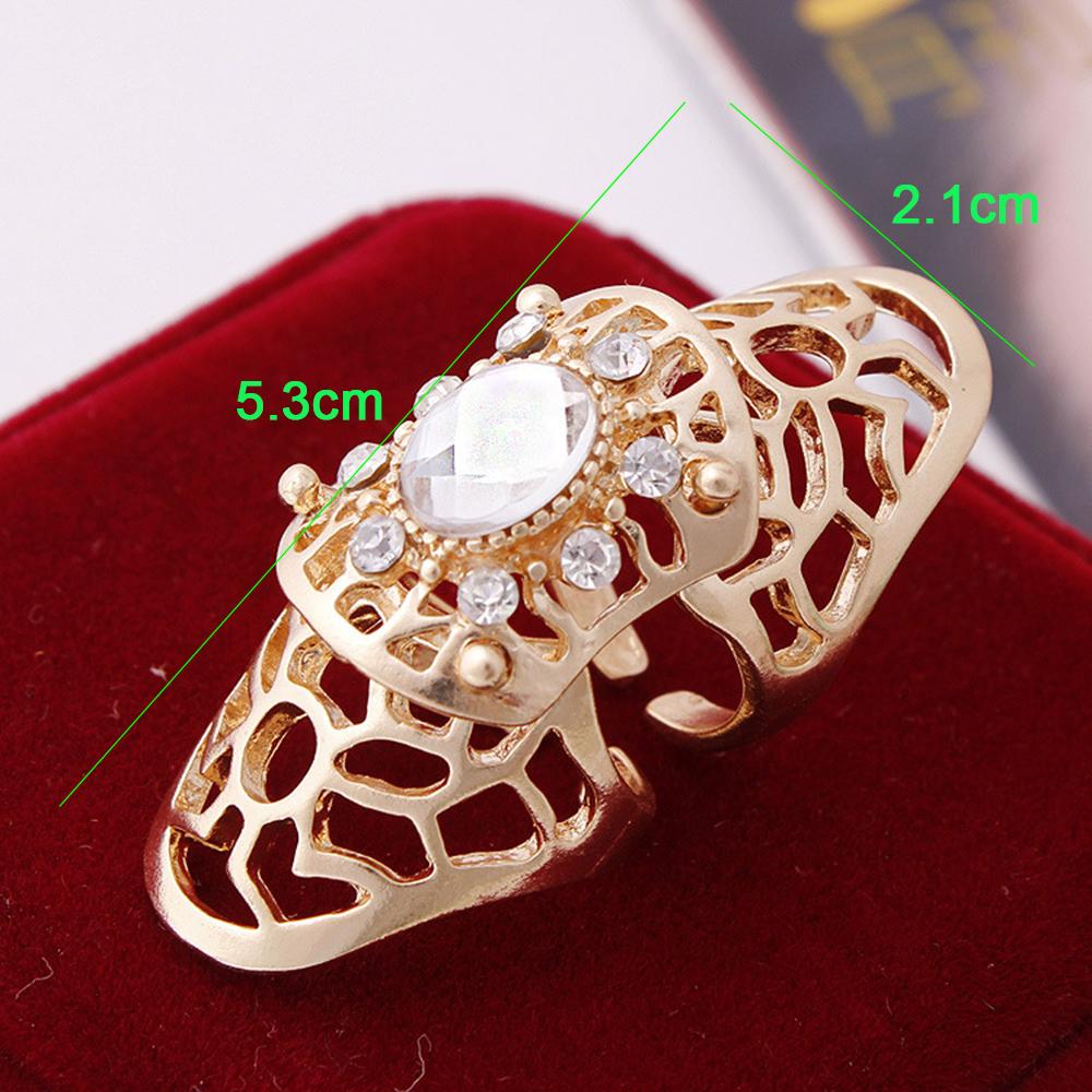 Cool Punk Rings Hollow Scroll Joint Fashion Jewelry for Women /Men Ring Full Finger Claw Rings