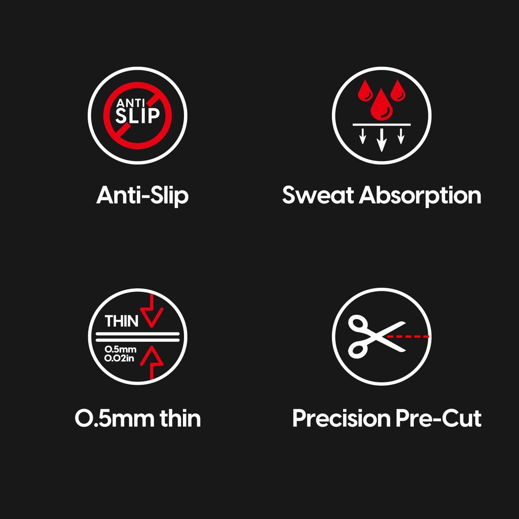 Pulsar Gaming Gears Supergrip X3 LHD MediumMini Pre-cut Anti-Slip Gaming Mouse Grip Tape, Ultra-Thin