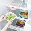 Adjustable Fridge Storage Box for Vegetables and Fruits Multipurpose Fridge Tray for Drinks and Snacks