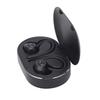Bluetooth Earphone Waterproof Stereo Noise Cancelling Wireless Earbuds with Mic Earhook for Driving Sports Travel Black