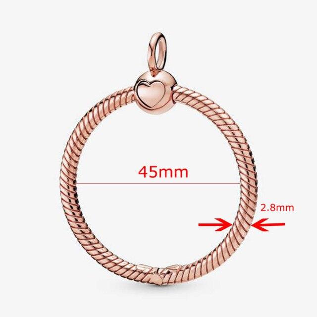 New O Pendant Charm 925 Sterling Silver Medium Small Large O Pendant Charm Fit Pan Charms Silver 925 Original Jewelry