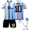 22/23 Argentina Home Jerseys Children's Football Training Suit Set