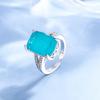 Luxury Light Luxury Topaz Green Ring Explosion European and American Fashion Opening Ring