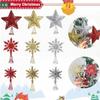 3D Christmas Tree Toppers Snowflake Xmas Props Christmas Tree Top Snowflake Decoration Christmas