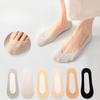 Summer Socks, Women's Thin Socks, Women's Ice Silk, Solid Color Boat Socks, Women's Non-falling Heels, Invisible Socks, Ultra-shallow Silicone