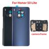 Housing For Huawei Honor 50 Lite NTN-LX1 LX3 LX22 Back Battery Cover Rear Door  with Camera Lens Frame