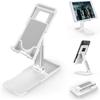 Phone Holder - Lasuki - Foldable and Adjustable - Compatible with All Mobiles - Portable - White