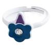 [R8398] - Children's Ring 'Le Monde De Coralie' Blue - 12x8 Mm
