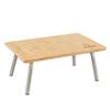 ATEPA Mini Folding Outdoor Solo Low 15kg Weight Bed with Leisure Use Table, Bamboo, Compact, Small, Table, Camping, Table, Capacity, Storage, Picnic,
