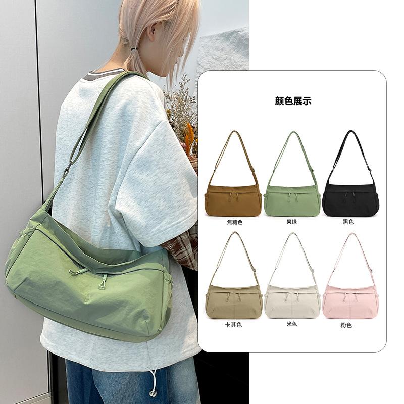 New Fashionable Large-capacity Messenger Bag Trendy Versatile Waterproof Nylon Bag Women's Simple Shoulder Bag