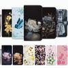 Floral Butterfly Leather Case for Samsung Galaxy S25Plus S24 S23 Ultra Kickstand Wallet Card Slots Book Cover Holster for Galaxy Note10 Note20 M55 M14